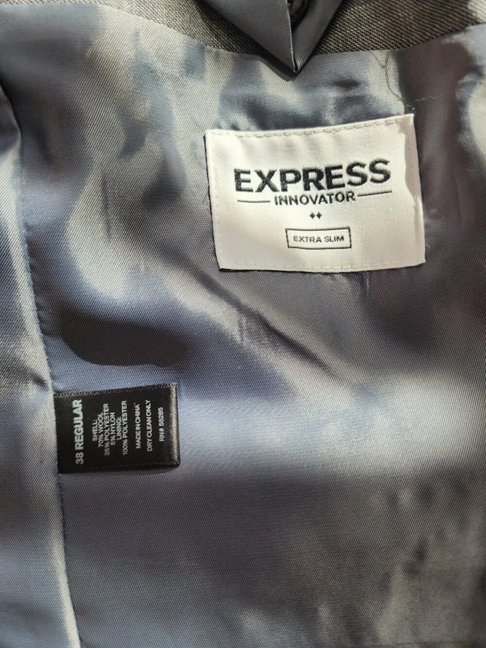Express Gray Innovater Mens Suit